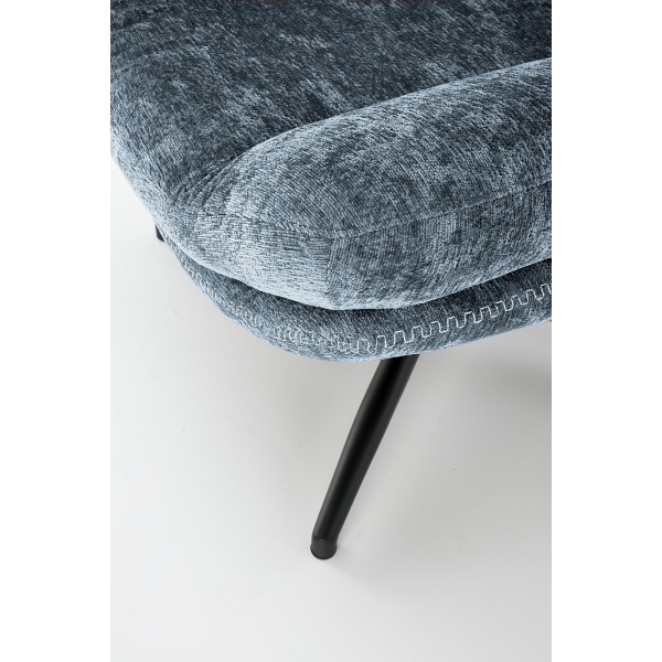 Fotel DARIO wypoczynkowy z podnóżkiem oraz z funkcją kołyski, niebieski - Halmar