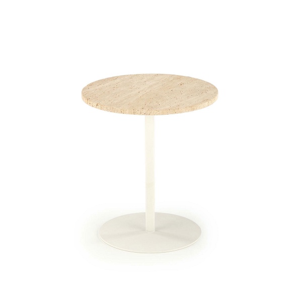 Ława TRAVERSO S , trawertyn / biały - Halmar