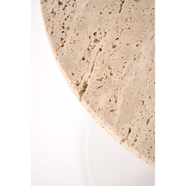 Ława TRAVERSO S , trawertyn / biały - Halmar