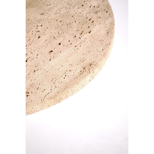 Ława TRAVERSO S , trawertyn / biały - Halmar