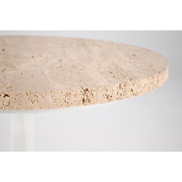 Ława TRAVERSO S , trawertyn / biały - Halmar