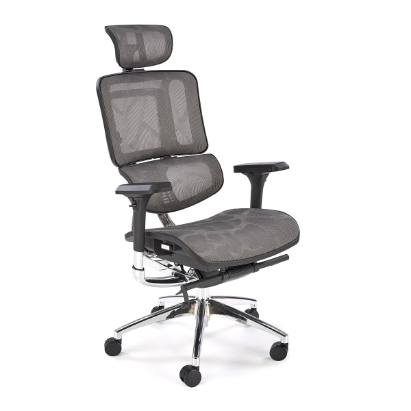 Fotel ETHAN gabinetowy popielaty - Halmar