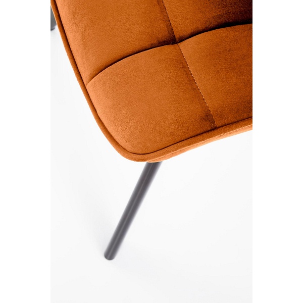 Krzesło K332 nogi - czarne, siedzisko - cynamonowy - Halmar