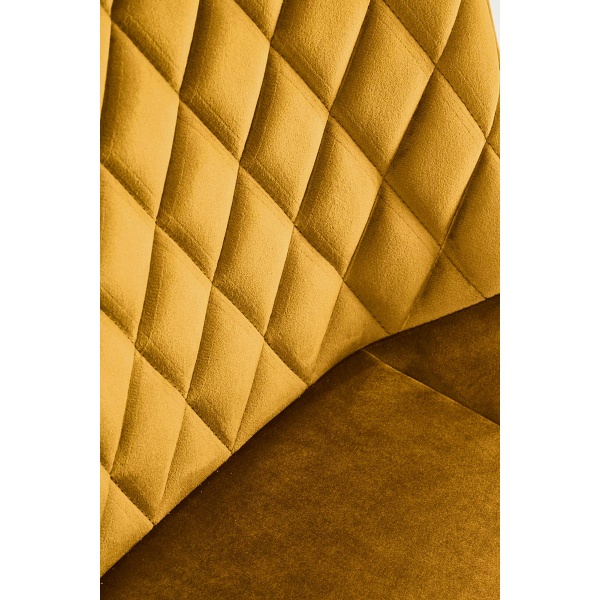 Krzesło K520 nogi - czarne, siedzisko - musztardowy - Halmar