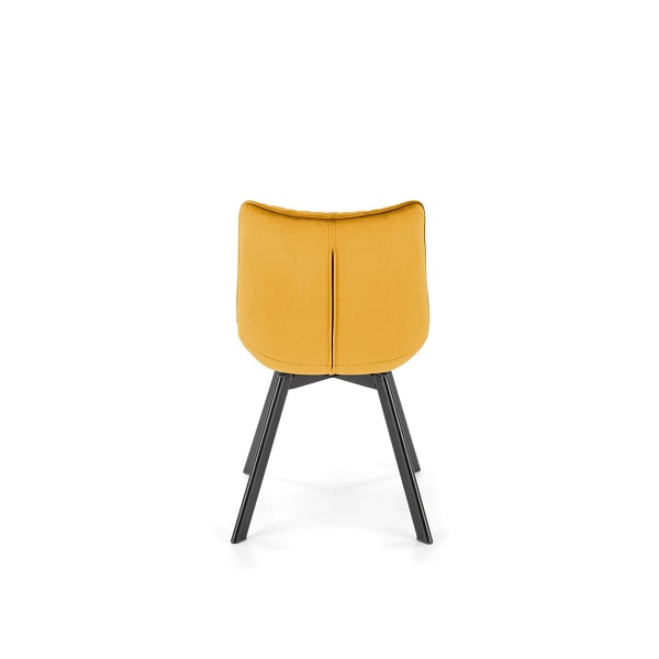 Krzesło K520 nogi - czarne, siedzisko - musztardowy - Halmar