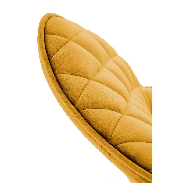 Krzesło K520 nogi - czarne, siedzisko - musztardowy - Halmar