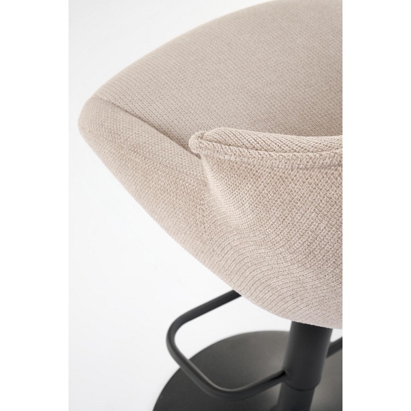 Hoker H122 nogi - czarny, siedzisko - beżowy - Halmar