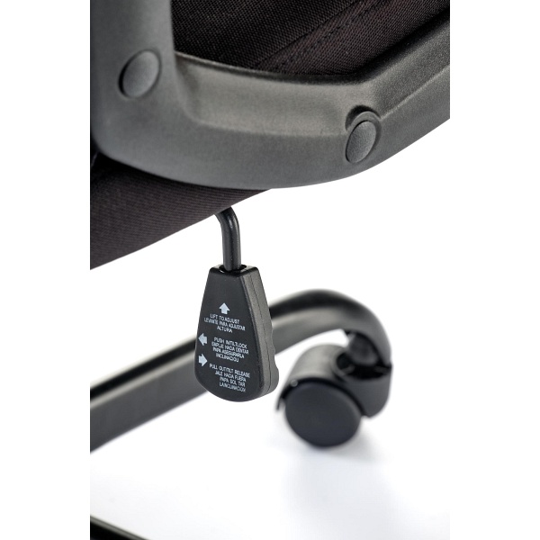 Fotel JENSEN gabinetowy, czarny - popielaty - czerwony - Halmar