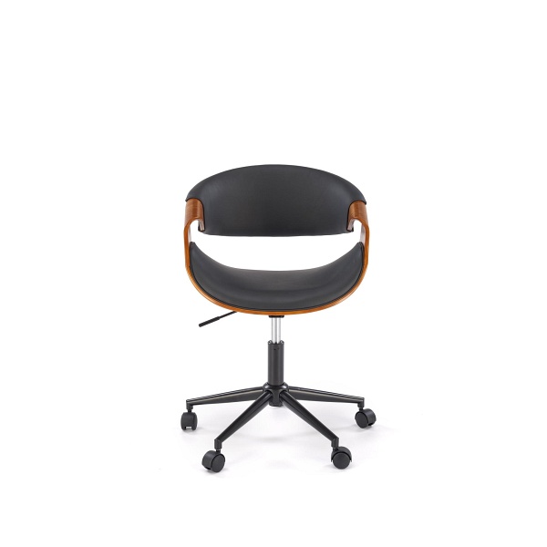 Fotel BILBO gabinetowy czarny / orzechowy - Halmar