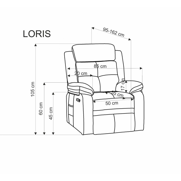 Fotel LORIS wypoczynkowy beżowy - Halmar