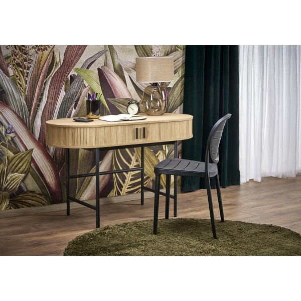 Biurko B51 naturalny / czarny - Halmar