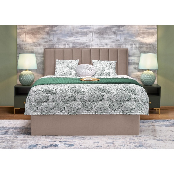 Łóżko ASENTO 160 - jasny beżowy tap. Element 17 - Halmar