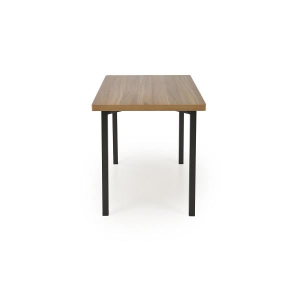 Stół MILTON zestaw + 4 krzesła, naturalny / czarny - Halmar