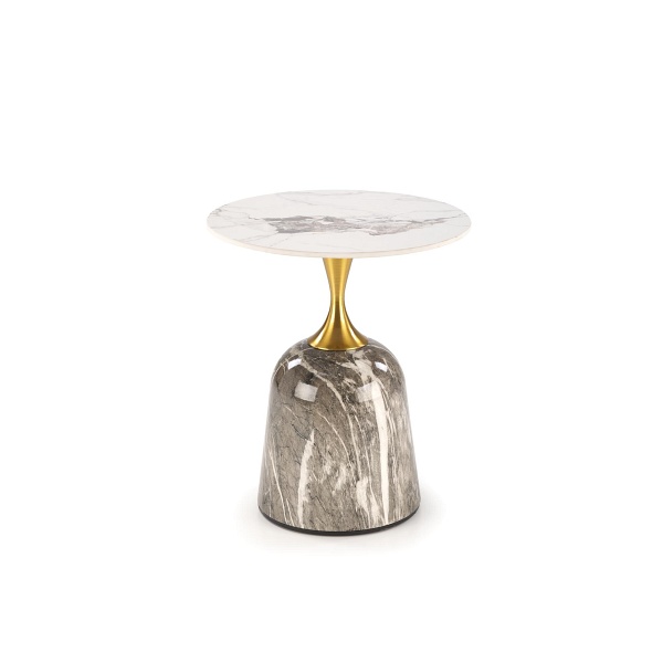 Ława ROSA biały marmur / popielaty marmur / złoty - Halmar