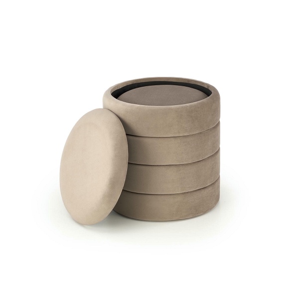 PACHO zestaw 2 puf, beżowy - Halmar