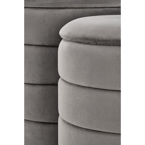 PACHO zestaw 2 puf, popielaty - Halmar