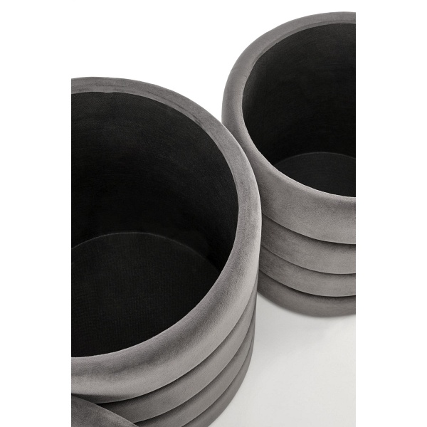 PACHO zestaw 2 puf, popielaty - Halmar