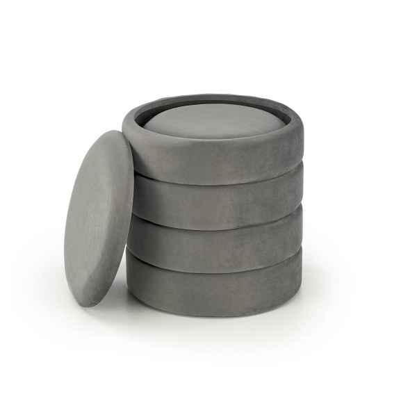 PACHO zestaw 2 puf, popielaty - Halmar