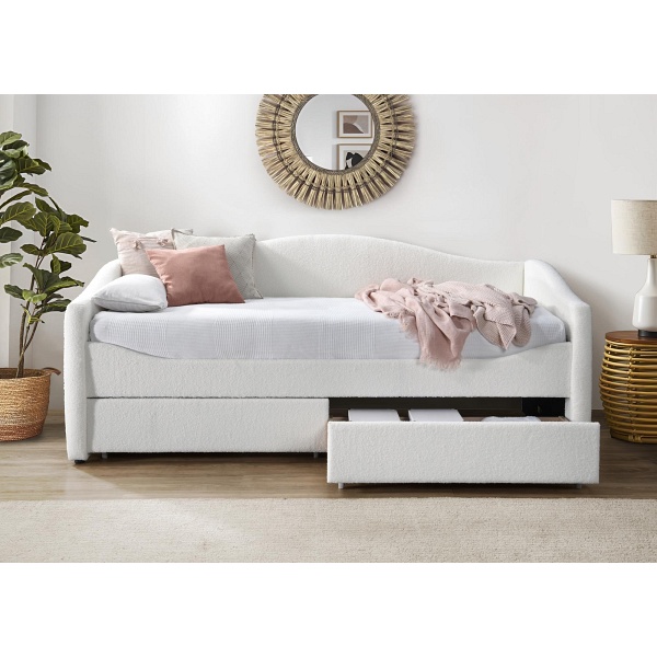 Łóżko CAYDENCE 90, kremowy - Halmar