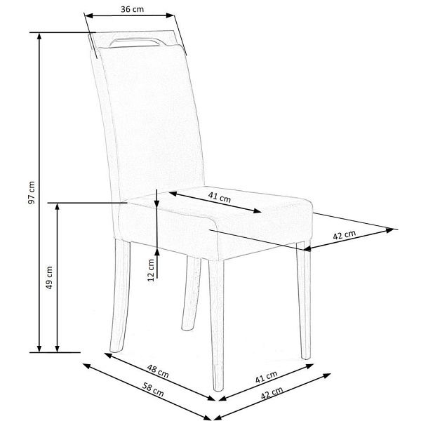 Krzesło CLARION dąb miodowy / tap: MONOLITH 09 - Halmar