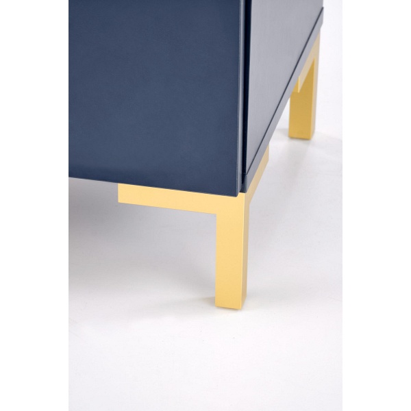 Szafka SILVIA nocna, granatowy - złoty - Halmar