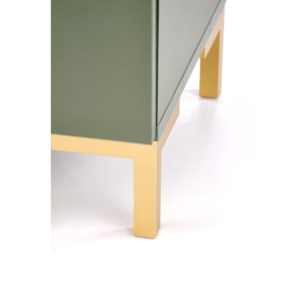 Szafka SILVIA nocna, zielony - złoty - Halmar