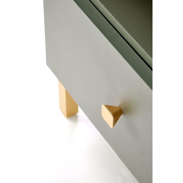 Szafka SILVIA nocna, zielony - złoty - Halmar