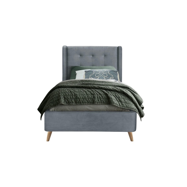 Łóżko ESTELLA 90 cm popielaty - Halmar