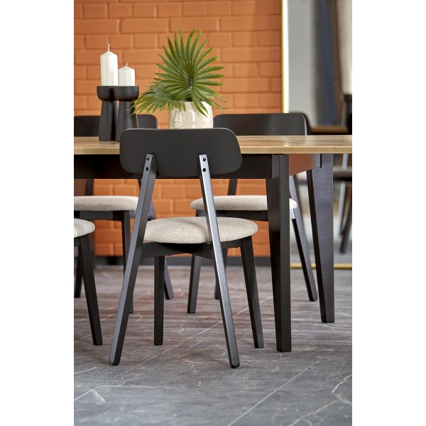 Stół EDMONDO rozkładany dąb naturalny / czarny - Halmar