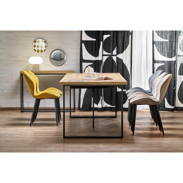 Stół CANDIDO rozkładany dąb wotan / czarny - Halmar