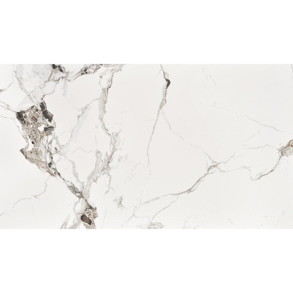 Stół EMILIO 120 blat - biały marmur, nogi - czarny - Halmar