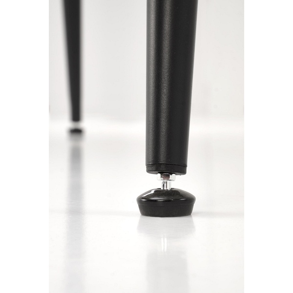 Stół EMILIO 120 blat - biały marmur, nogi - czarny - Halmar