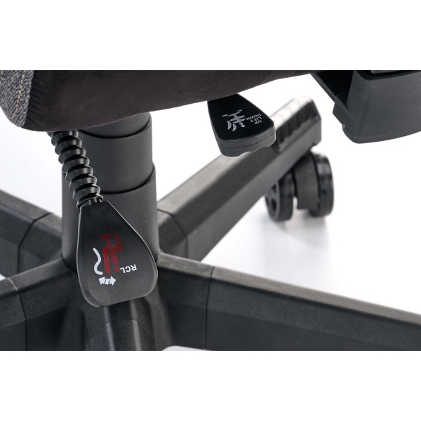 Fotel NITRO 2 gabinetowy tkanina, popielaty / czarny - Halmar