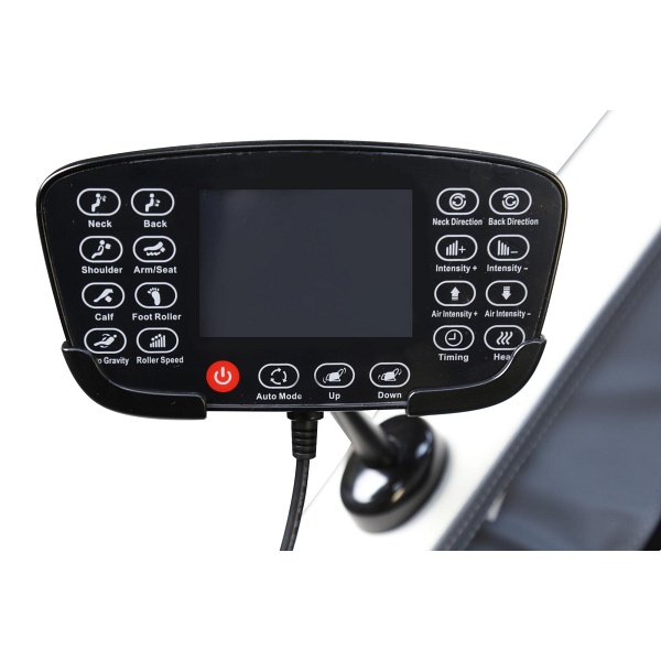 Fotel SOLARIA wypoczynkowy z funkcją masażu i podgrzewania, kremowy / popielaty - Halmar