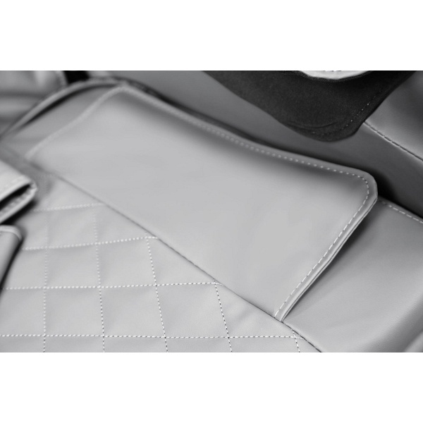 Fotel SOLARIA wypoczynkowy z funkcją masażu i podgrzewania, kremowy / popielaty - Halmar