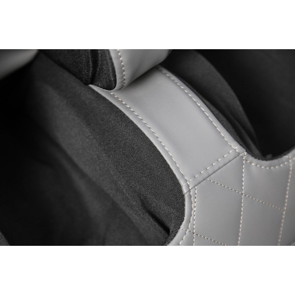 Fotel SOLARIA wypoczynkowy z funkcją masażu i podgrzewania, kremowy / popielaty - Halmar