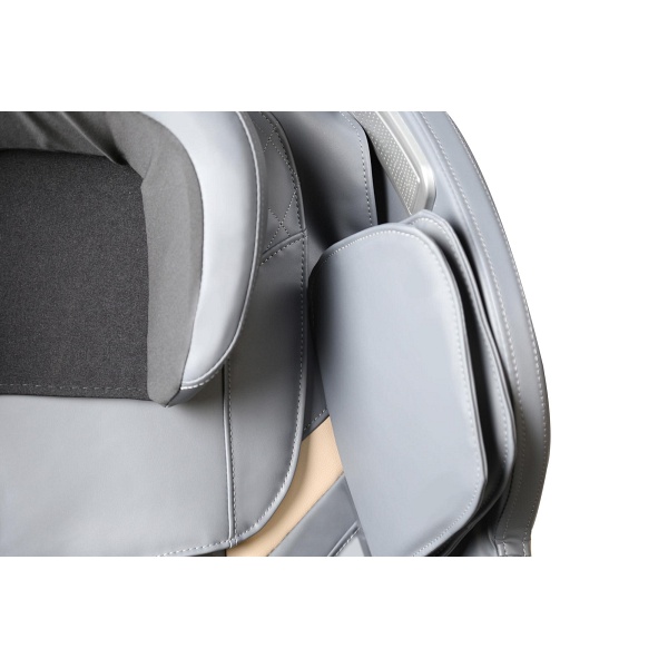 Fotel SOLARIA wypoczynkowy z funkcją masażu i podgrzewania, kremowy / popielaty - Halmar