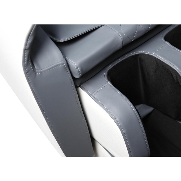 Fotel SOLARIA wypoczynkowy z funkcją masażu i podgrzewania, kremowy / popielaty - Halmar