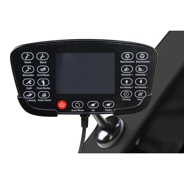 Fotel SOLARIA wypoczynkowy z funkcją masażu i podgrzewania, czarny - Halmar