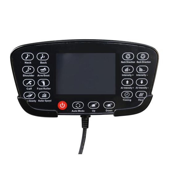 Fotel SOLARIA wypoczynkowy z funkcją masażu i podgrzewania, czarny - Halmar