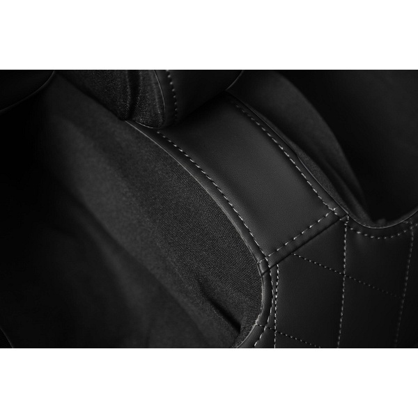 Fotel SOLARIA wypoczynkowy z funkcją masażu i podgrzewania, czarny - Halmar