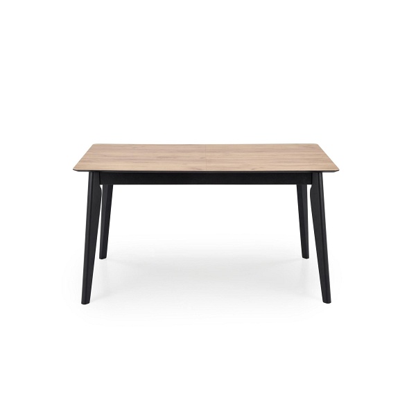 Stół GULIAN rozkładany, blat - dąb wotan, nogi - czarny - Halmar