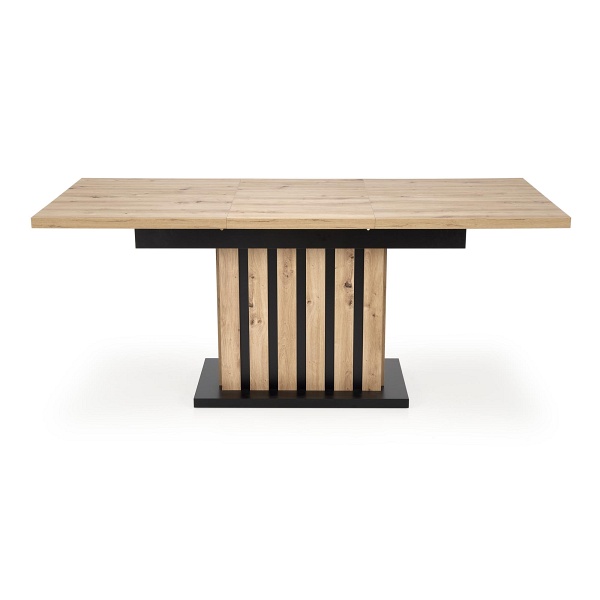 Stół LAMELLO rozkładany 160-210/90 cm dąb artisan/czarny - Halmar