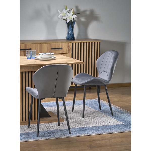 Stół FABIANO rozkładany 135-175/85 cm dąb wotan/czarny - Halmar