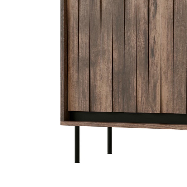 Komoda SWING KM-2 orzechowy/czarny, nogi: czarny - Halmar