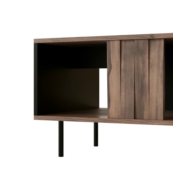 Ława SWING LAW-1 orzechowy/czarny, nogi: czarny - Halmar