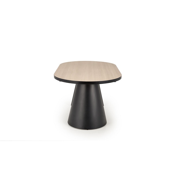 Stół GIACOMO rozkładany, blat - naturalny, noga - czarny ) - Halmar