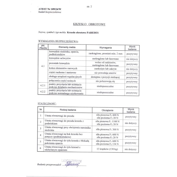 Fotel PAREDES gabinetowy czarny ) - Halmar