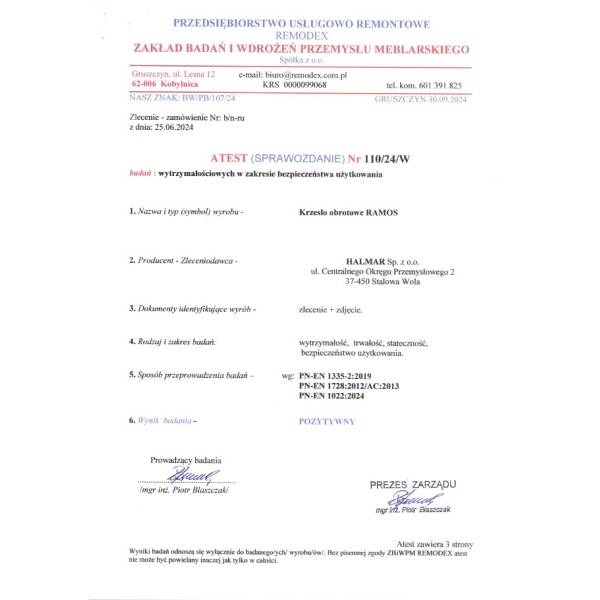 Fotel RAMOS gabinetowy czarny - Halmar