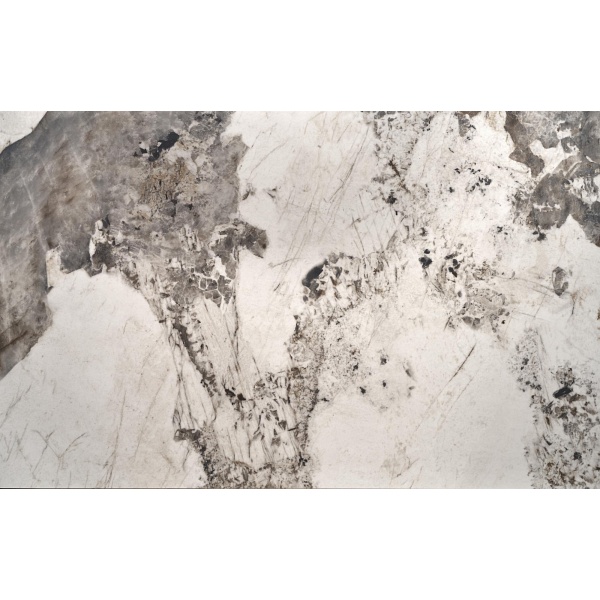 Stół FERNANDO rozkładany, blat - biały marmur, nogi - czarny - Halmar